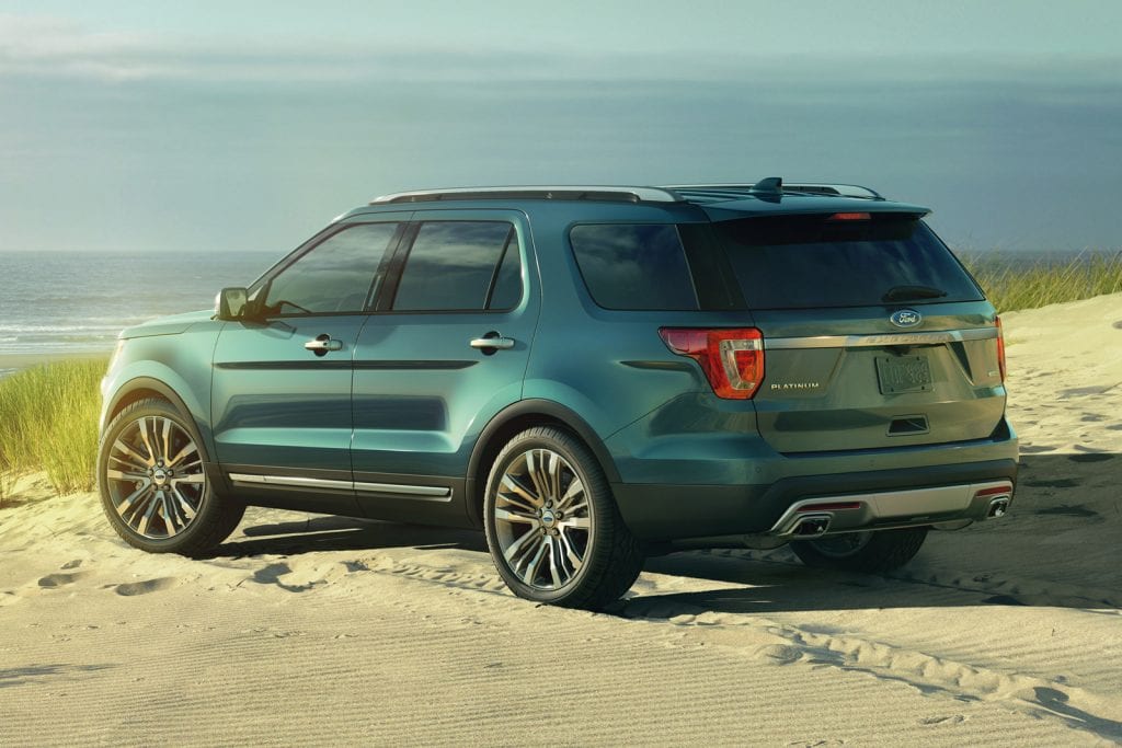 New 2016 Ford Explorer Platinum series in Blue Jeans