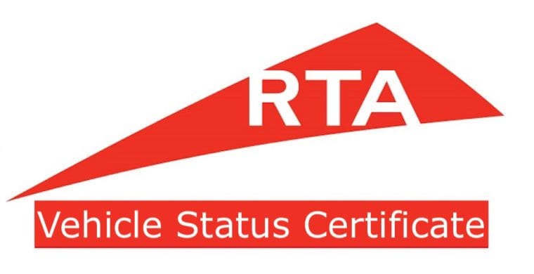 RTA Vehicle Status Certificate