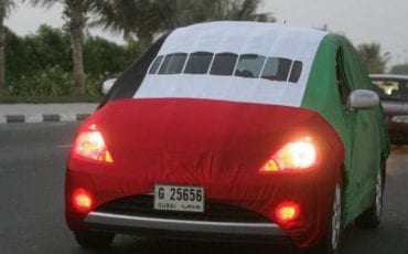 UAE Flag Car