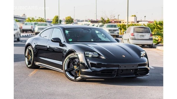 Porsche Taycan Turbo 2021 S Electric car in black