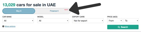 Use the DubiCars car finance search option to find cars on finance for sale  in the UAE and to apply for car finance online