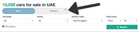 Use the DubiCars car finance search option to find cars on finance for sale in the UAE and to apply for car finance online