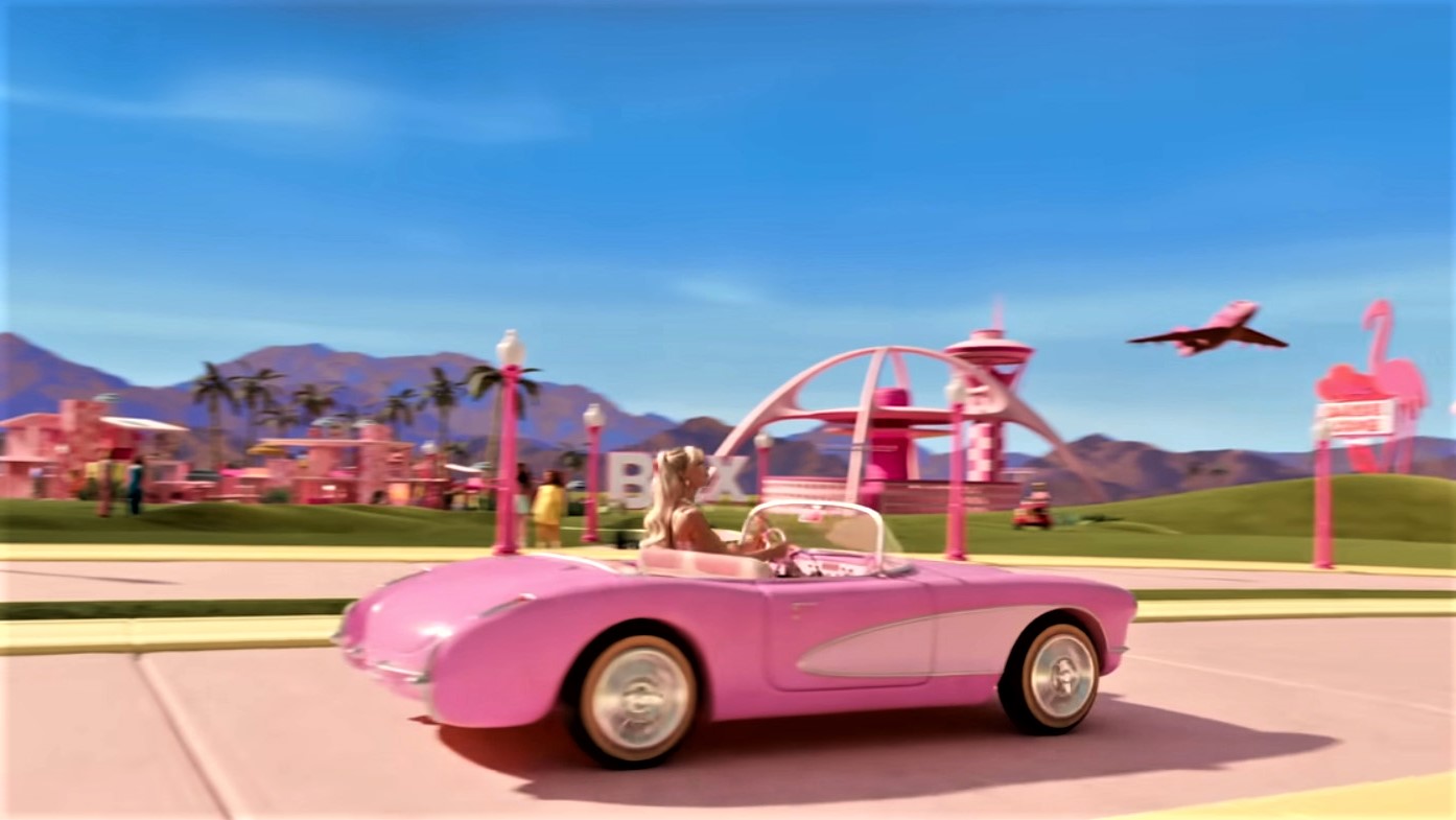 barbie movie pink corvette