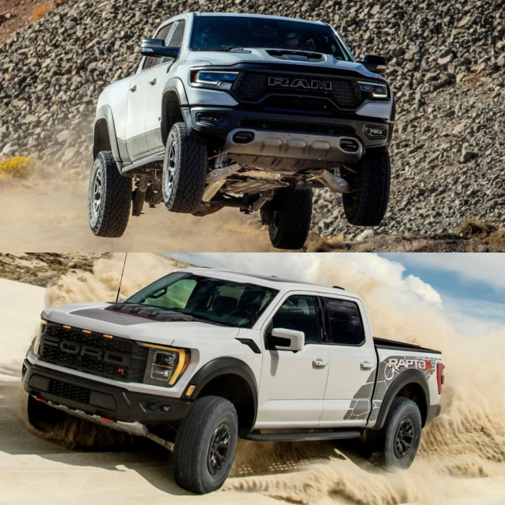 raptor r vs ram trx pick-up comparison