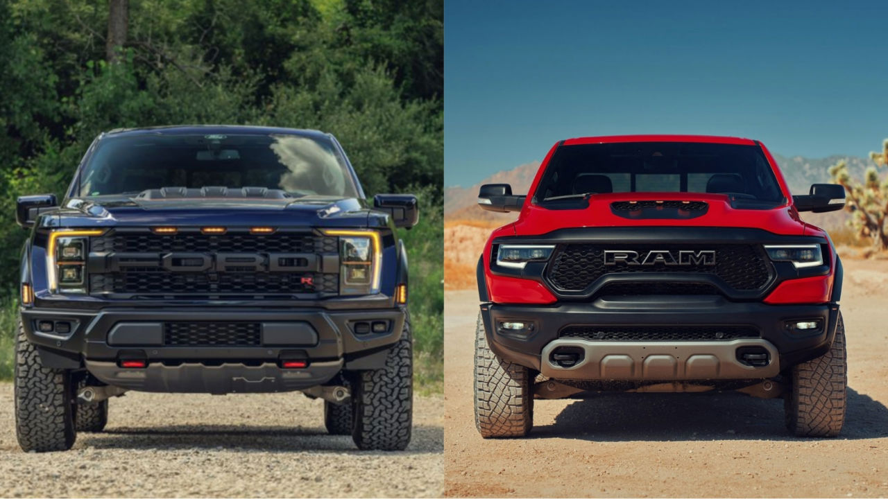 raptor r vs ram trx pick-up comparison
