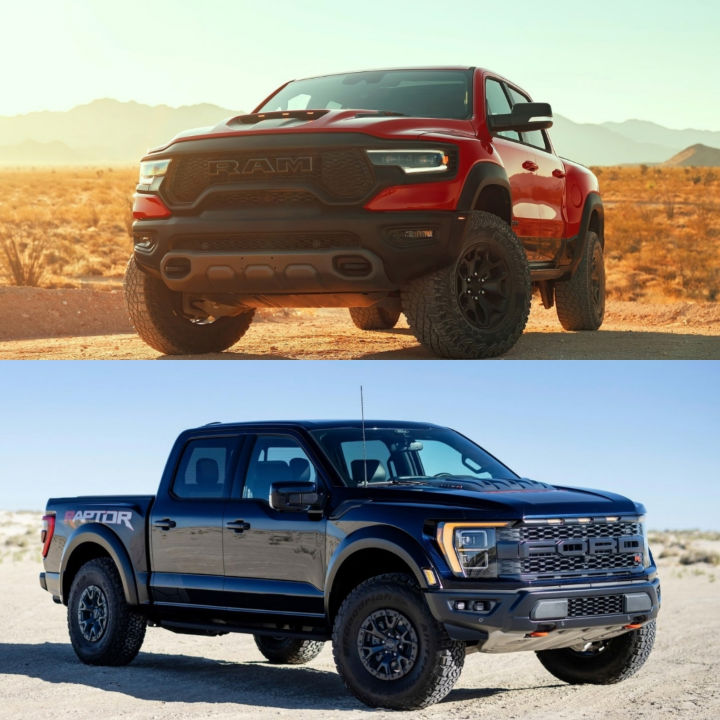 raptor r vs ram trx pick-up comparison