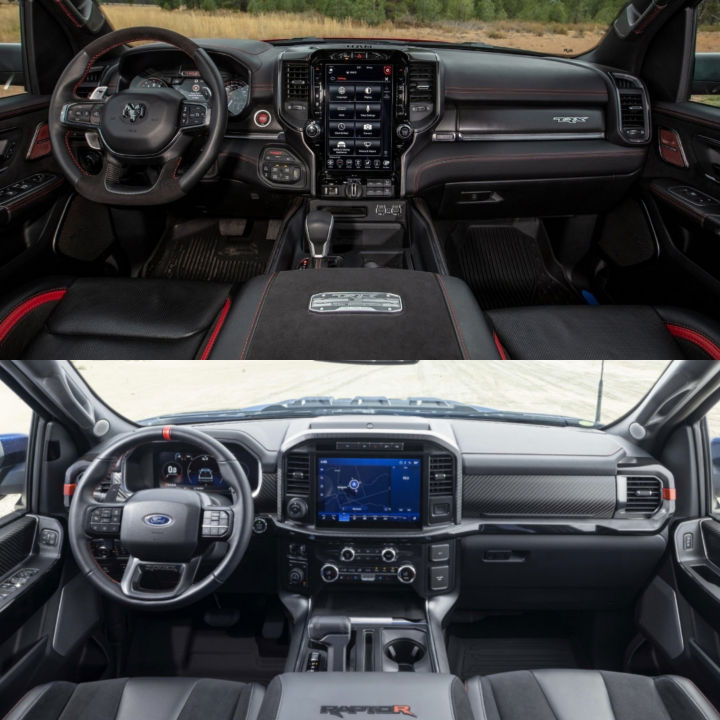 raptor r vs ram trx pick-up comparison