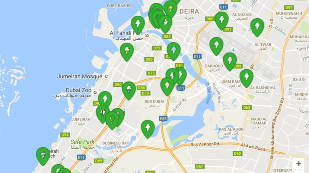 electric vehicle charging station in the uae