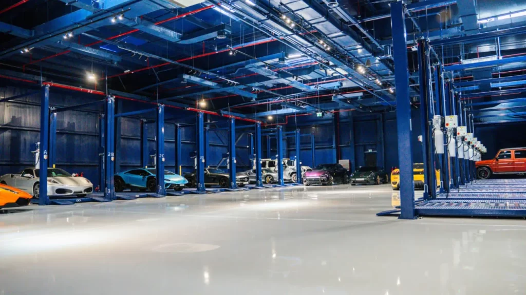 approved luxury car storage dubai