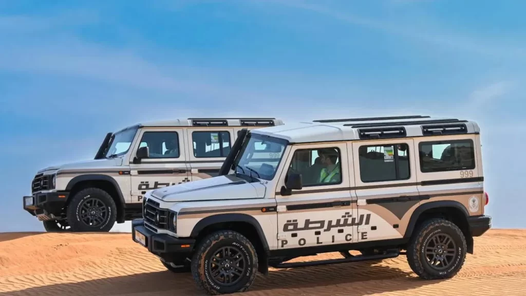 sharjah police adds ineos grenadier to fleet