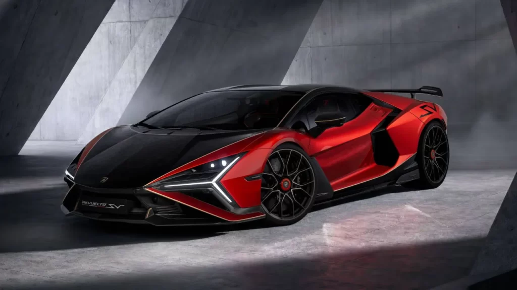 New Lamborghini Revuelto SV specs features interiors performance hypercar details
