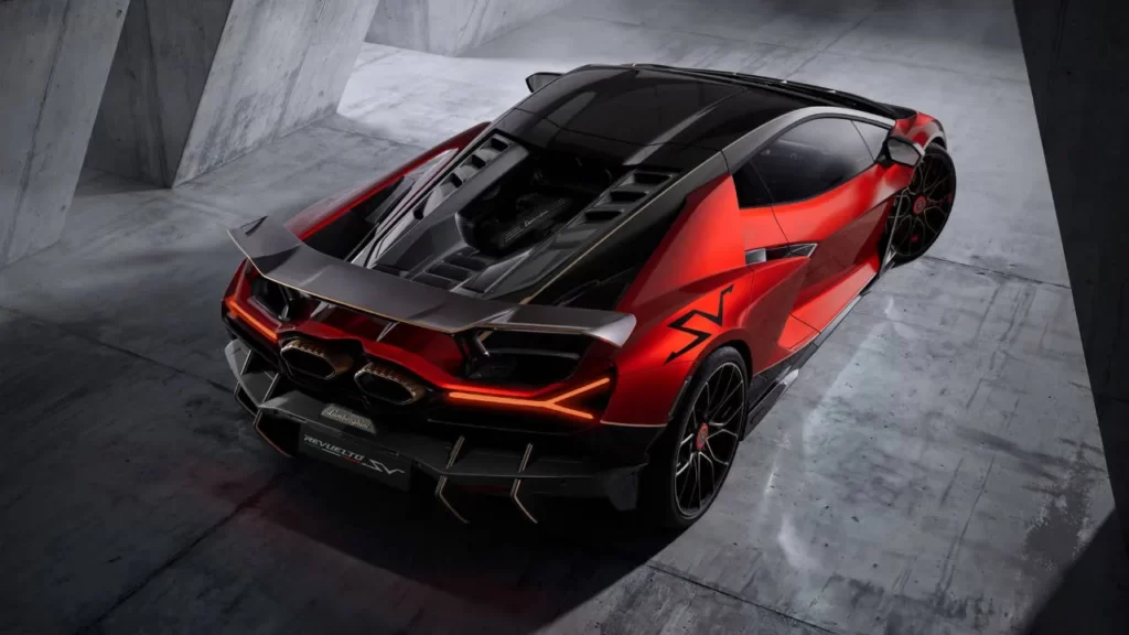 New Lamborghini Revuelto SV specs features interiors performance hypercar details
